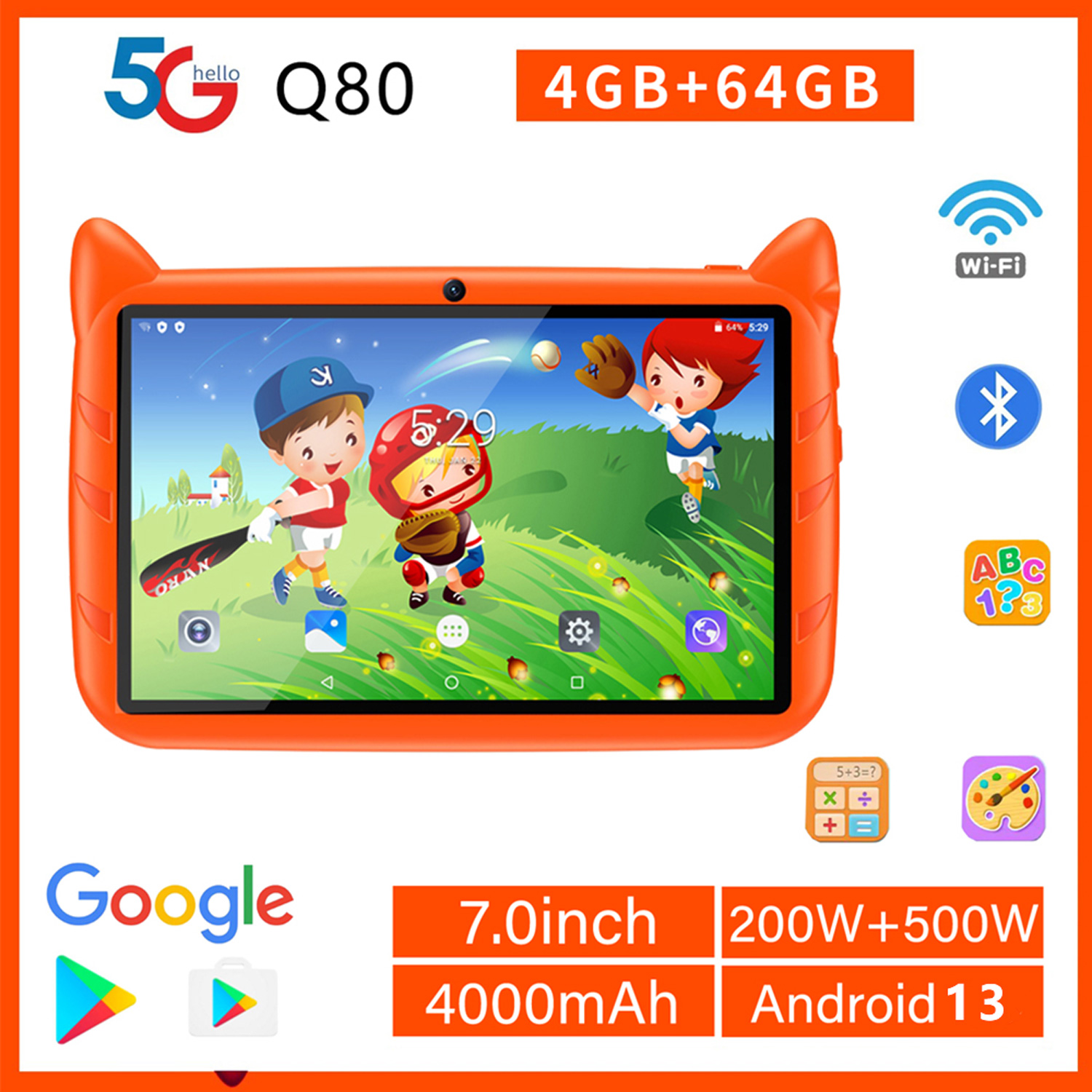 Kids Education Tablets - Yeni 5G WiFi Çocuk Tableti 7