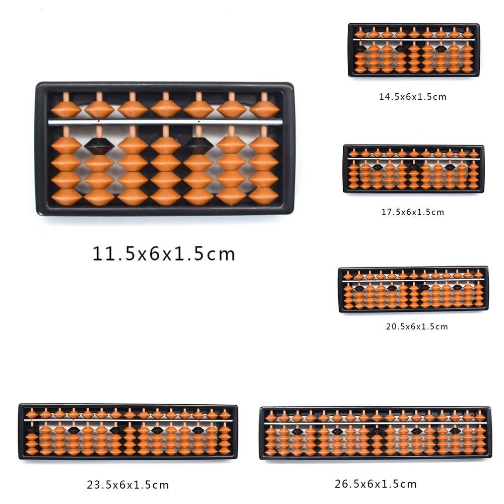 Abacus Counting Bead - Yeni Plastik Standart Abaküs 7/9/11/13/15/17 Haneli
