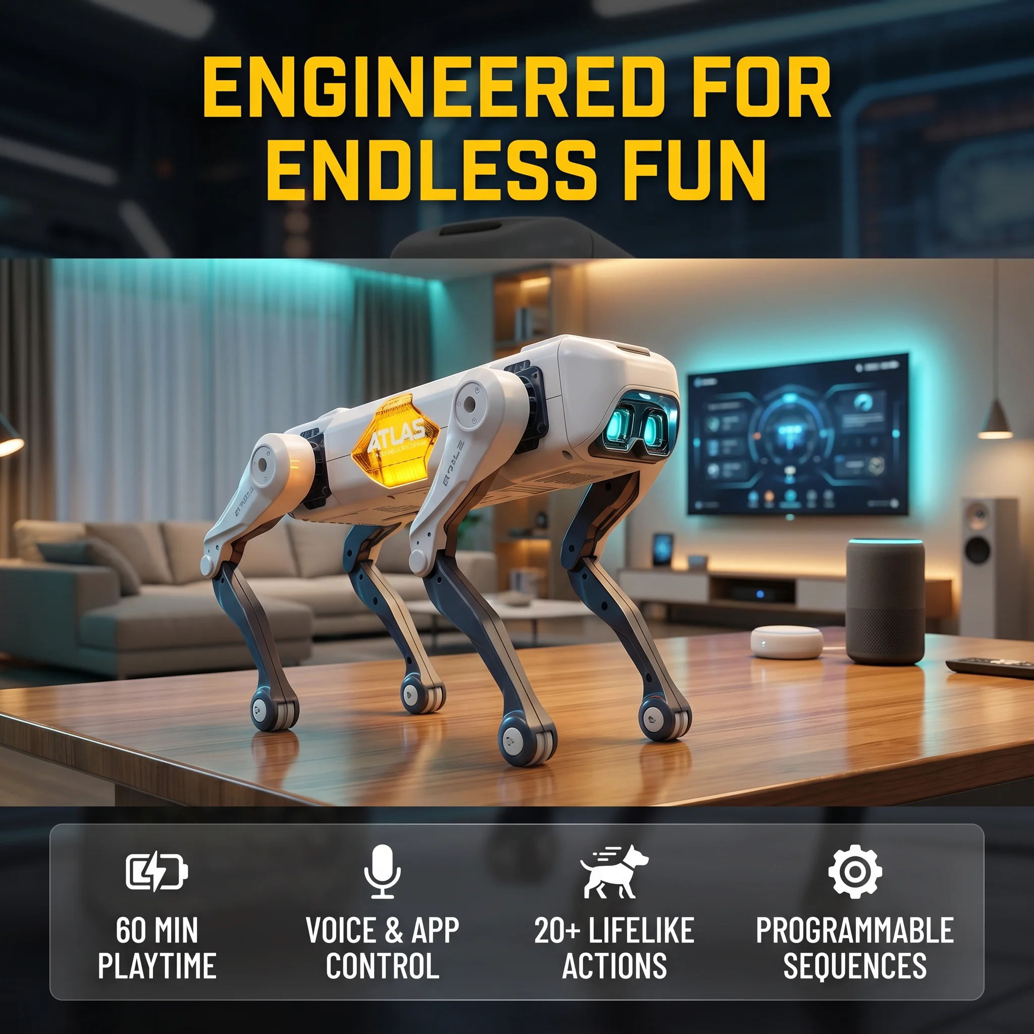 Kid Education - Yapay Zeka Akıllı Robot Köpek, Sesli