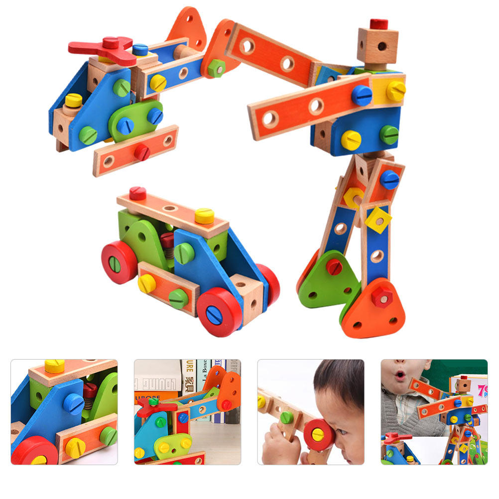 1 Set Yaratıcı Ahşap Somun Mon - Kids Outdoor Education incelemesi ve fiyatı