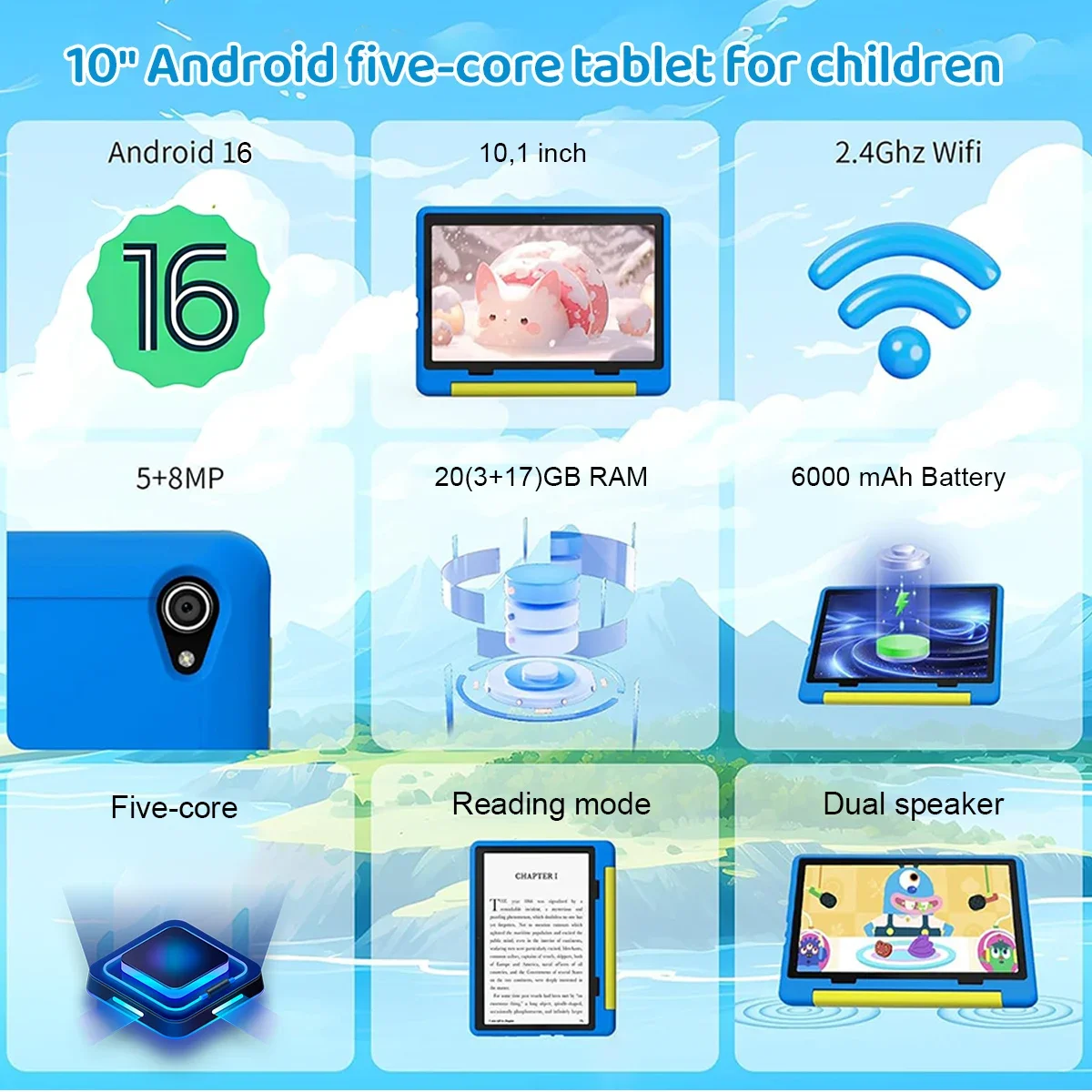 En Yeni Çocuk Tableti Android1 - Kids Education Tablets incelemesi ve fiyatı