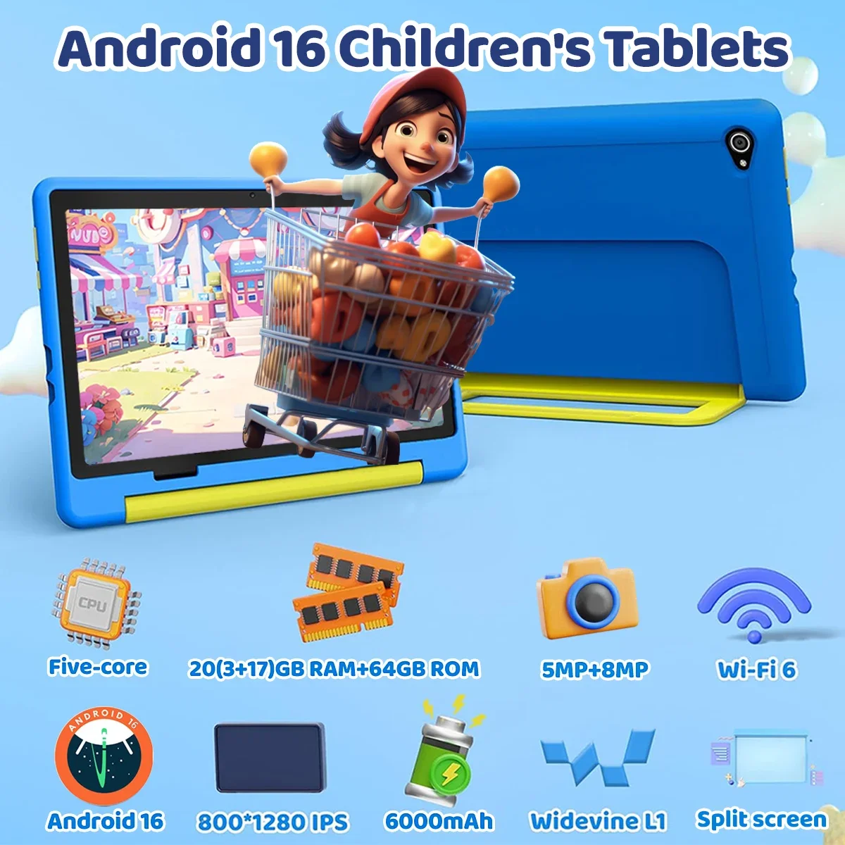 En Yeni Çocuk Tableti Android1 - Kids Education Tablets incelemesi ve fiyatı